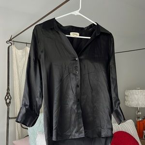 L’agence silk black shirt